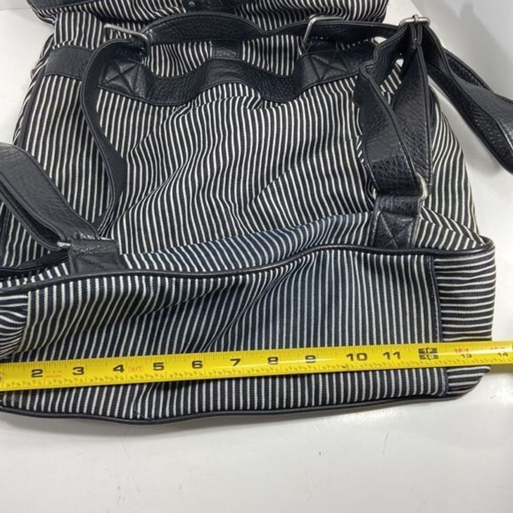 Vans womens hobo backpack Black and white fabric with black leather trim - Picture 16 of 16